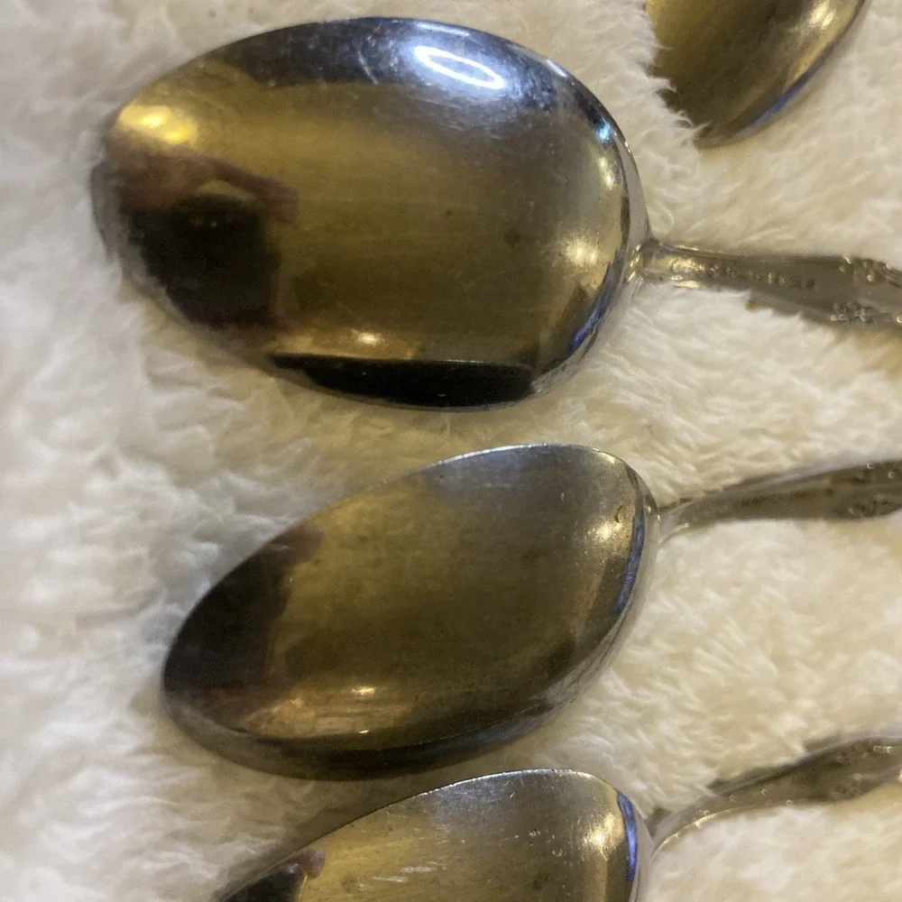Dream Rose Lot of 7 Stainless Teaspoons 10 Roses China 6